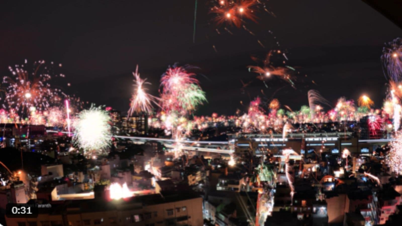 'Canvas Is Artistic': Stunning Time-Lapse Video Gives A Glimpse Of Bengaluru Skies On Diwali Night