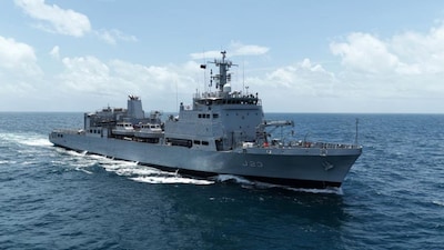 Indian Navy’s indigenously built Survey Vessel (Large), Ikshak