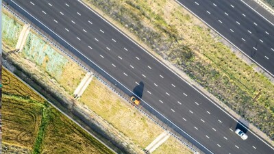 Union minister Nitin Gadkari said out of 1,350 km of the length, about 875 km of the Delhi-Mumbai expressway is open to traffic. (Image: PTI/File)