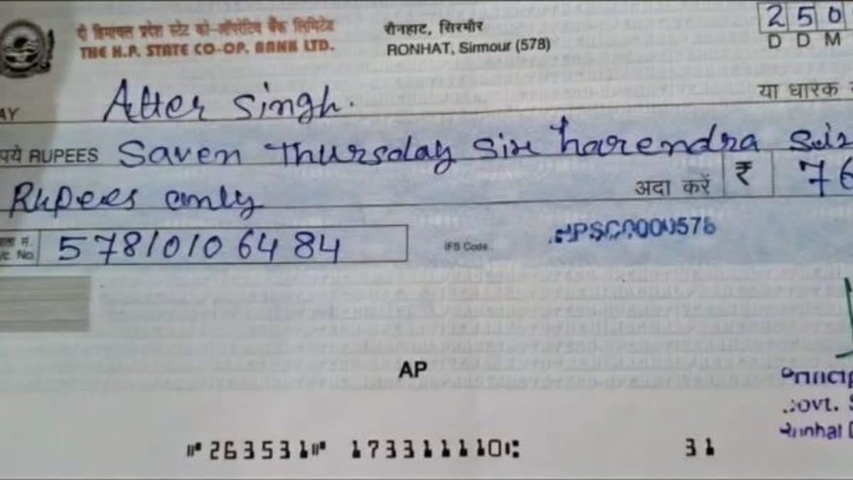Principal's Spelling Error on Cheque Goes Viral, Draws Social Media Attention