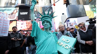 Huge crowds protested across the United States to vent their anger over President Donald Trump's hardline policies at "No Kings" rallies. (AFP/X)