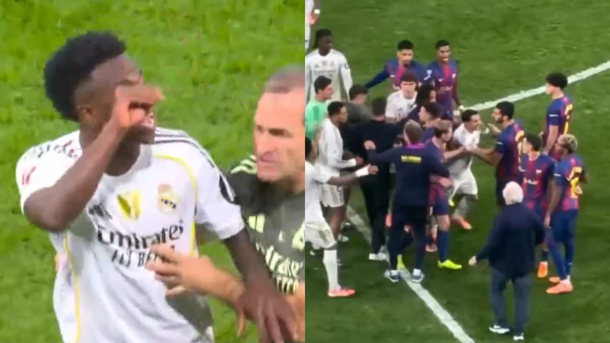 Vinícius Júnior Fights With Lamine Yamal In Fiery Clásico, Video Goes Viral | WATCH Vinícius Júnior Fights With Lamine Yamal In Fiery Clásico, Video Goes Viral | WATCH