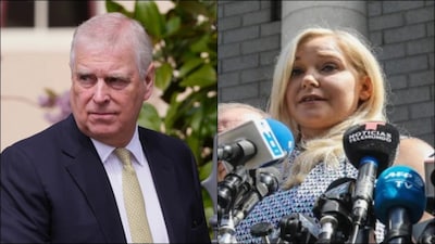 Prince Andrew was accused of sexually abusing Virginia Giuffre (R) as a teenager. (Associated Press)