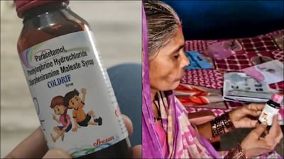 At least 18 child deaths in Madhya Pradesh and Rajasthan have been linked to the Coldrif cough syrup. (Photo: X/PTI)
