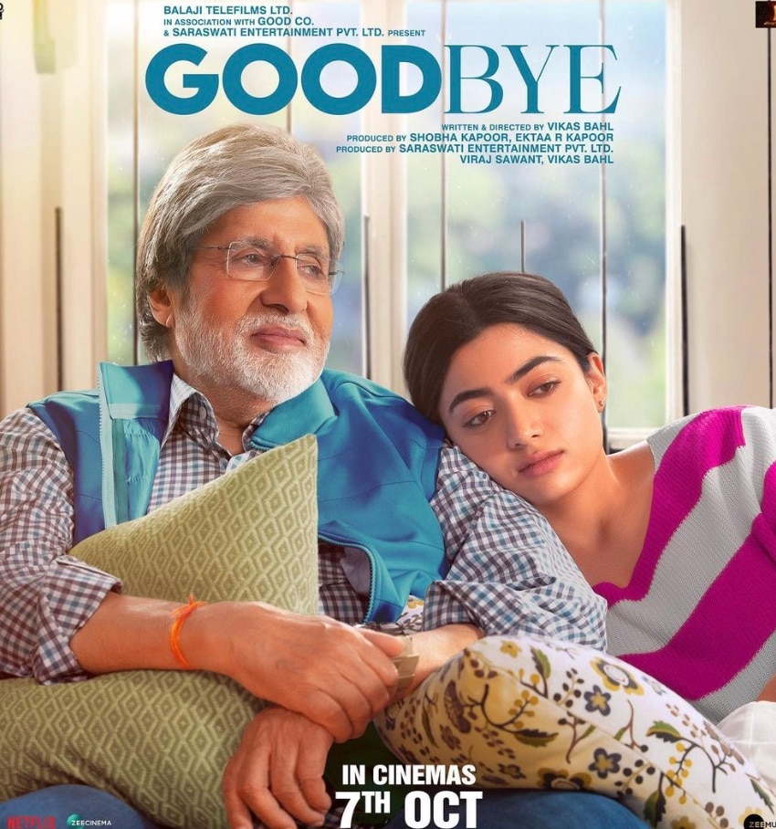 GoodBye: The comedy-drama marks Rashmika Madanna’s Bollywood debut alongside Amitabh Bachchan and Neena Gupta. GoodBye: The comedy-drama marks Rashmika Madanna’s Bollywood debut alongside Amitabh Bachchan and Neena Gupta.