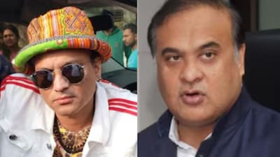 Left: Late actor Zubeen Garg; Right: Assam CM Himanta Biswa Sarma 