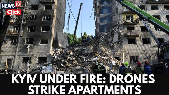 Kyiv Under Attack: Drone Strikes Hit Residential Buildings