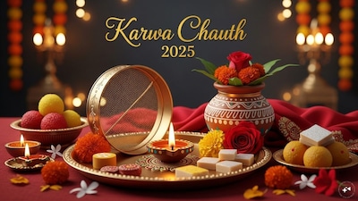 Karwa Chauth will be celebrated on October 10 this year. (AI generated image)