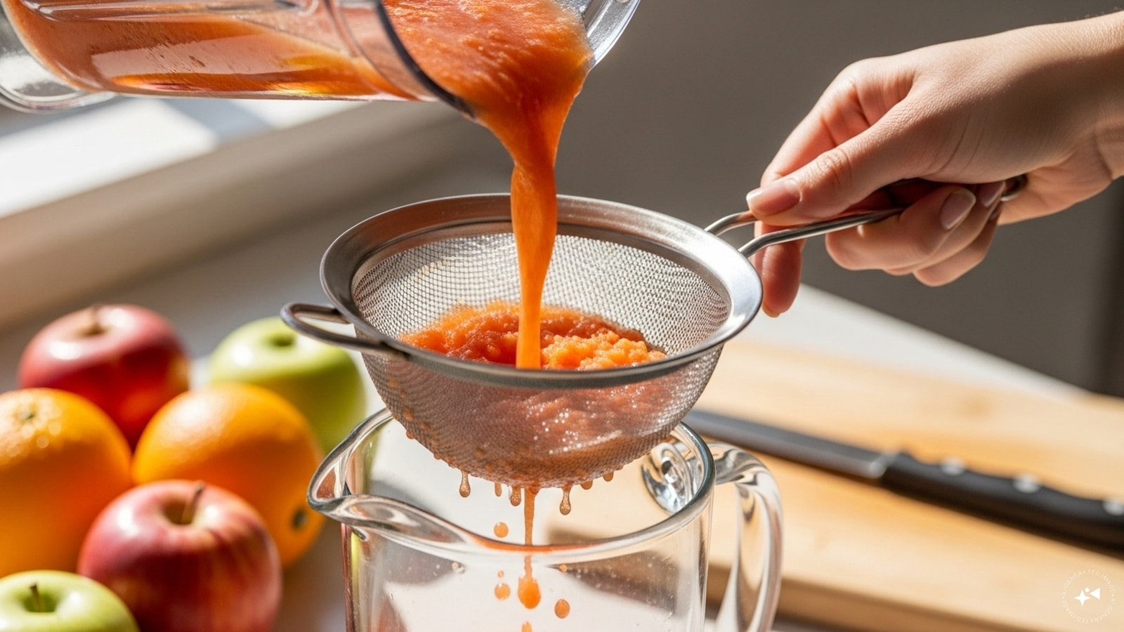For a smoother juice, you can strain the mixture using a fine mesh strainer or cheesecloth to remove the pulp. For a smoother juice, you can strain the mixture using a fine mesh strainer or cheesecloth to remove the pulp.