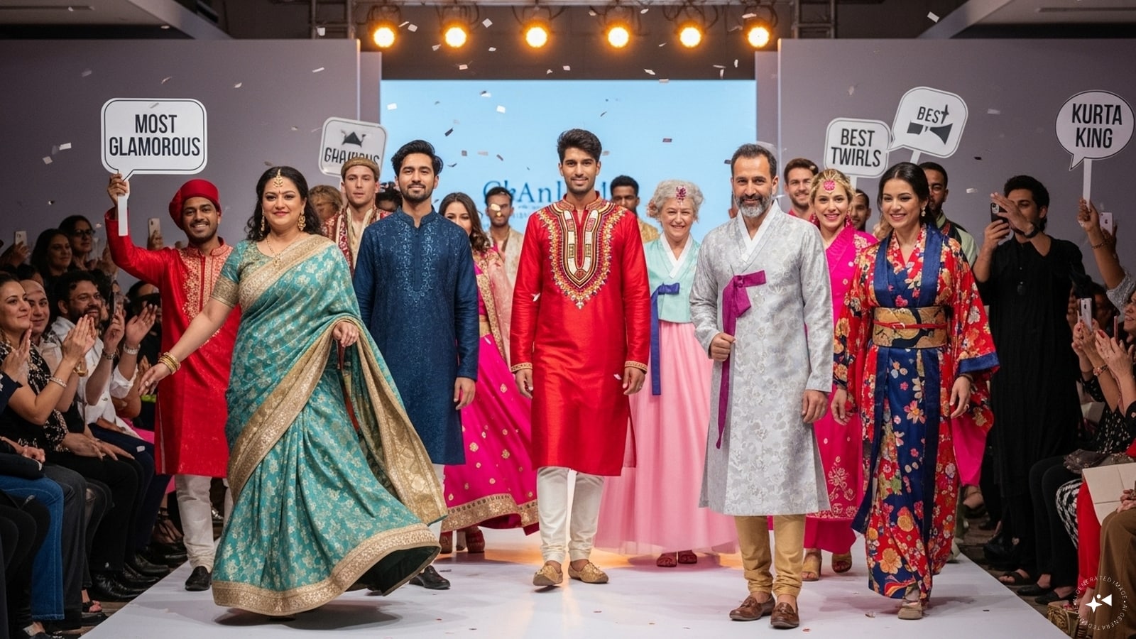 Ethnic Dress Fashion Walk: Invite everyone to show off their traditional outfits in a mini runway walk. Add funny titles like “Most Glamorous,” “Best Twirls,” or “Kurta King.” Ethnic Dress Fashion Walk: Invite everyone to show off their traditional outfits in a mini runway walk. Add funny titles like “Most Glamorous,” “Best Twirls,” or “Kurta King.”