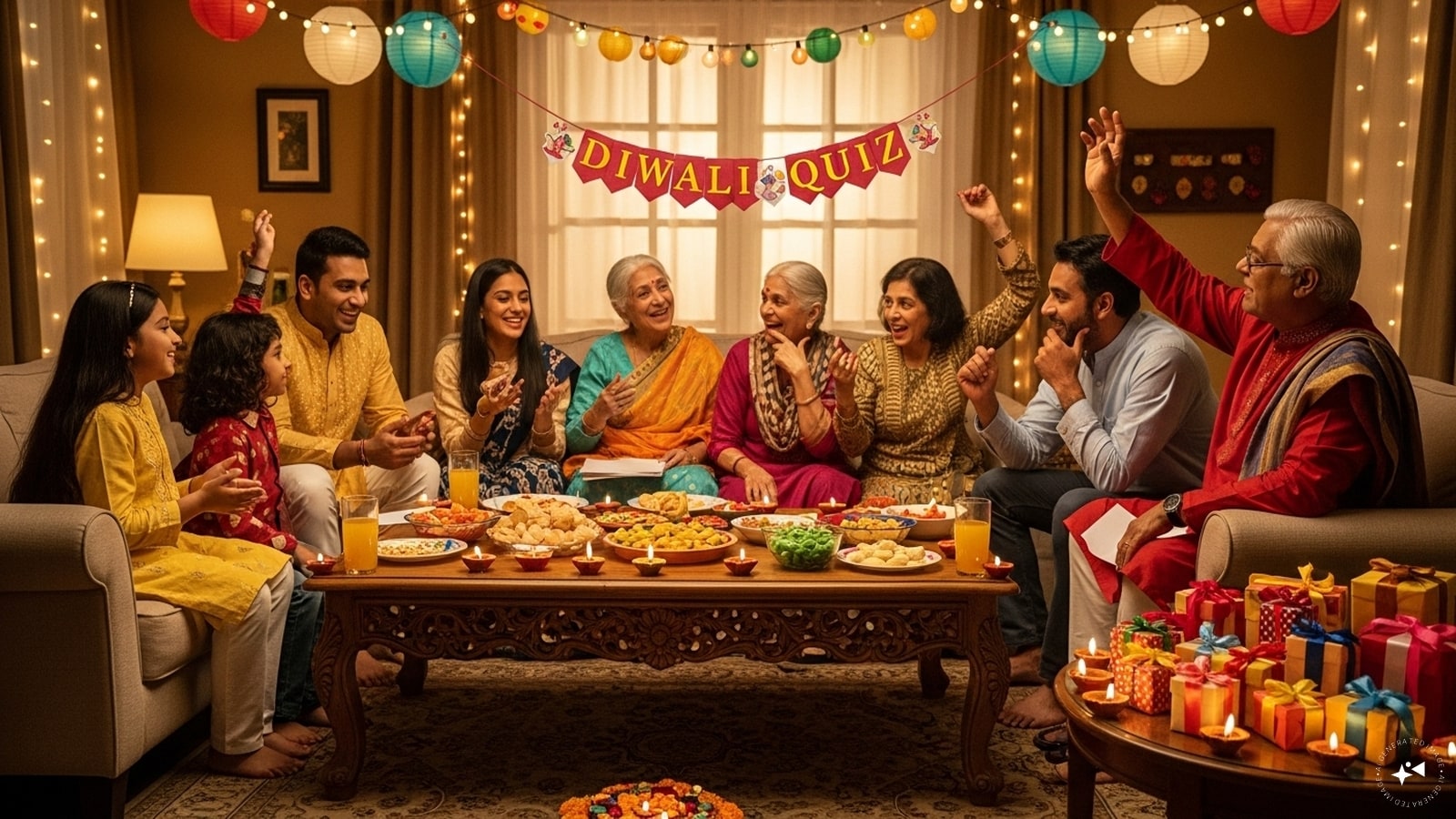 Diwali Quiz: Prepare a fun quiz with questions about Diwali legends, traditions, movies, and songs. Offer small gifts to winners. Diwali Quiz: Prepare a fun quiz with questions about Diwali legends, traditions, movies, and songs. Offer small gifts to winners.