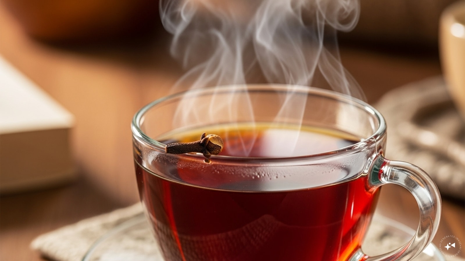 Now, drop a piece of clove. It contains eugenol, a powerful compound that supports liver function and boosts overall gut health. (AI generated image) Now, drop a piece of clove. It contains eugenol, a powerful compound that supports liver function and boosts overall gut health. (AI generated image)