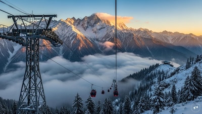 The National Highways Logistics Management Limited (NHLML) is planning 50 ropeway routes across 14 states and union territories. (AI generated image)