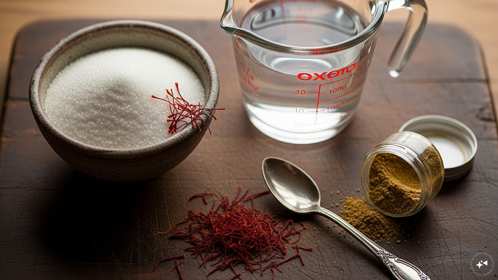  Ingredients For syrup: ½ cup sugar, ¼ cup water, 1 pinch cardamom powder, saffron strands. 