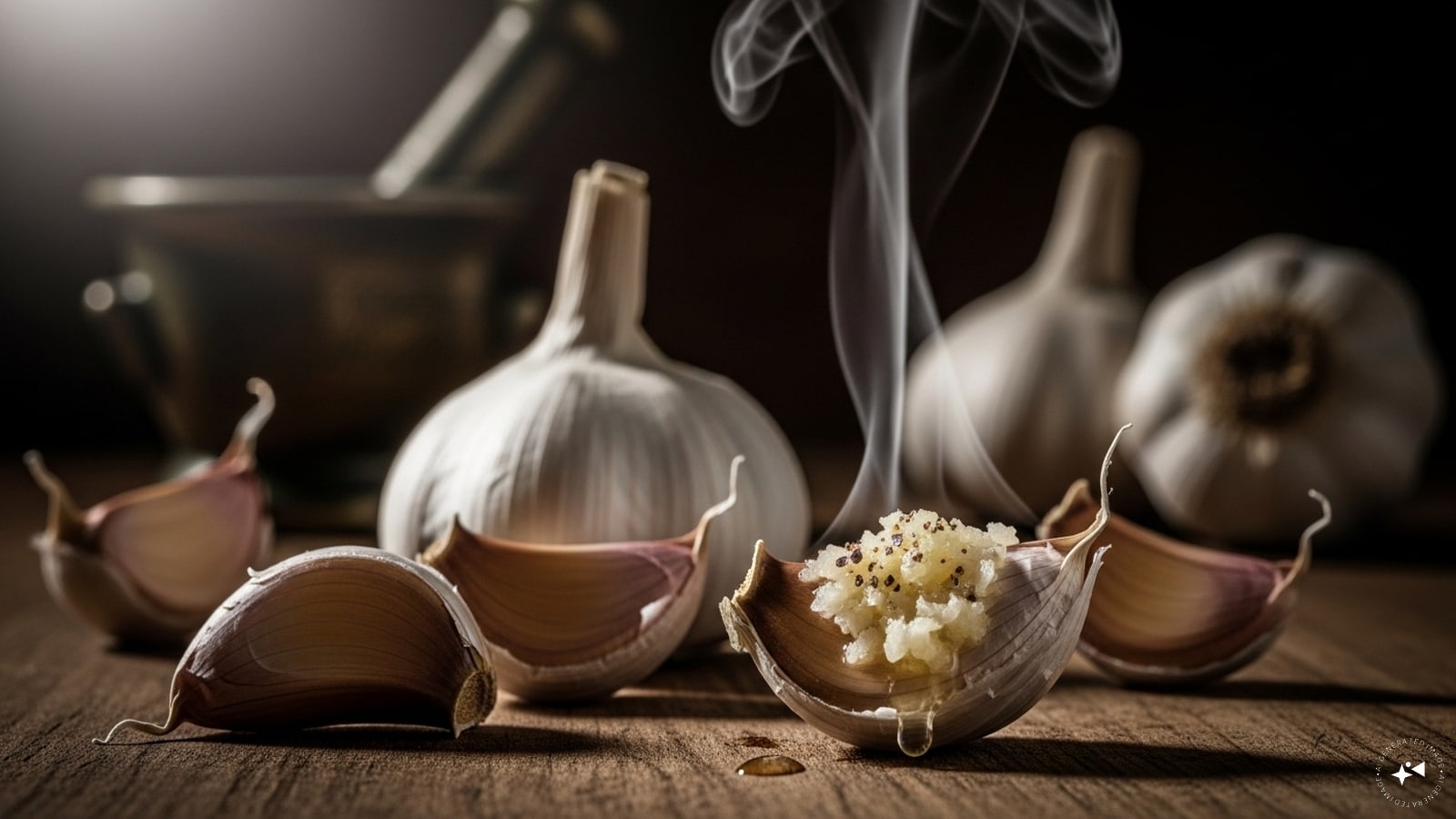 Garlic: Rich in allicin, it acts as a natural antibiotic and helps reduce respiratory infections and congestion caused by smog. Garlic: Rich in allicin, it acts as a natural antibiotic and helps reduce respiratory infections and congestion caused by smog.