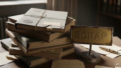 The scrap sales include physical files, obsolete office equipment and vehicles, and other items that are no longer needed for work. (AI-generated Image)