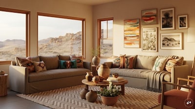 Earthy tones create calm and connection in luxury interiors. (Image: AI)