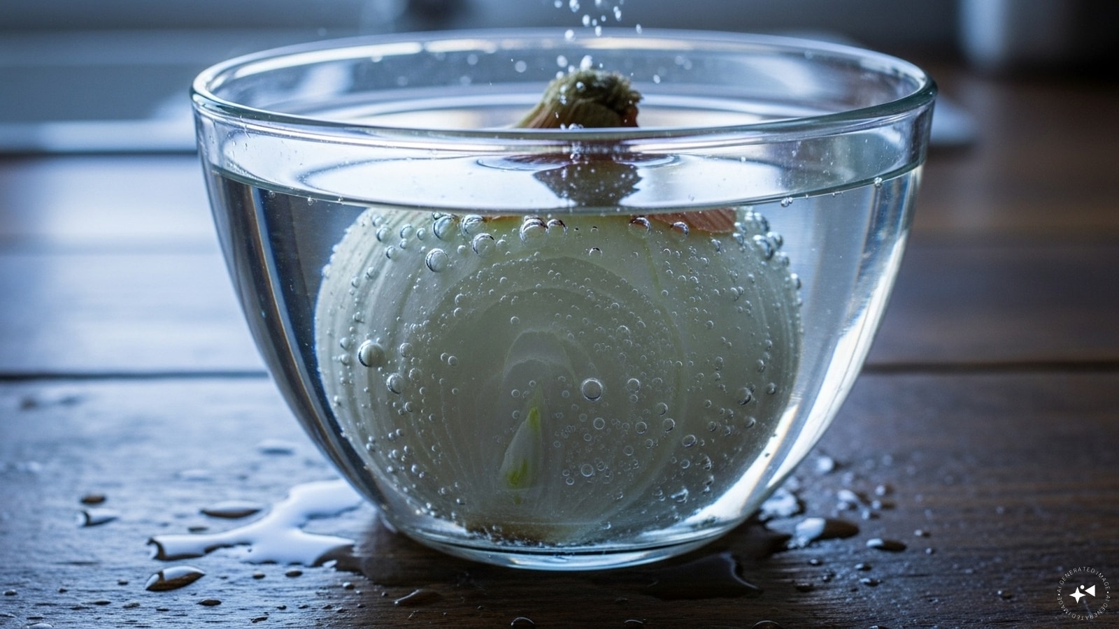 Soak in cold water: After peeling, soak the onion in cold water for 10 to 15 minutes to lessen the potency of the sulfur compounds. Soak in cold water: After peeling, soak the onion in cold water for 10 to 15 minutes to lessen the potency of the sulfur compounds.