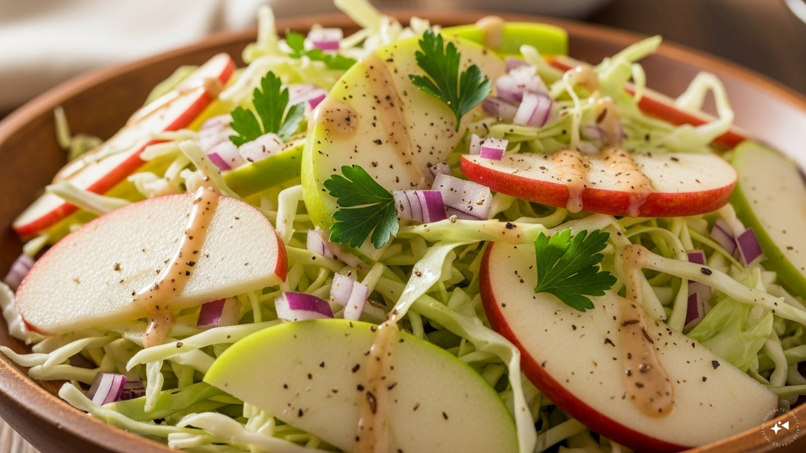 Cabbage & Apple Slaw: Mix shredded cabbage, grated apple, carrots, and yogurt-mayo dressing. Chill and serve as a crunchy side.