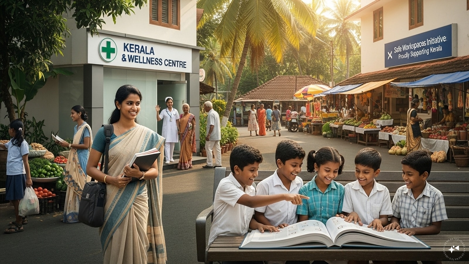 Kerala: High literacy, strong healthcare and education sectors, safe workspaces.