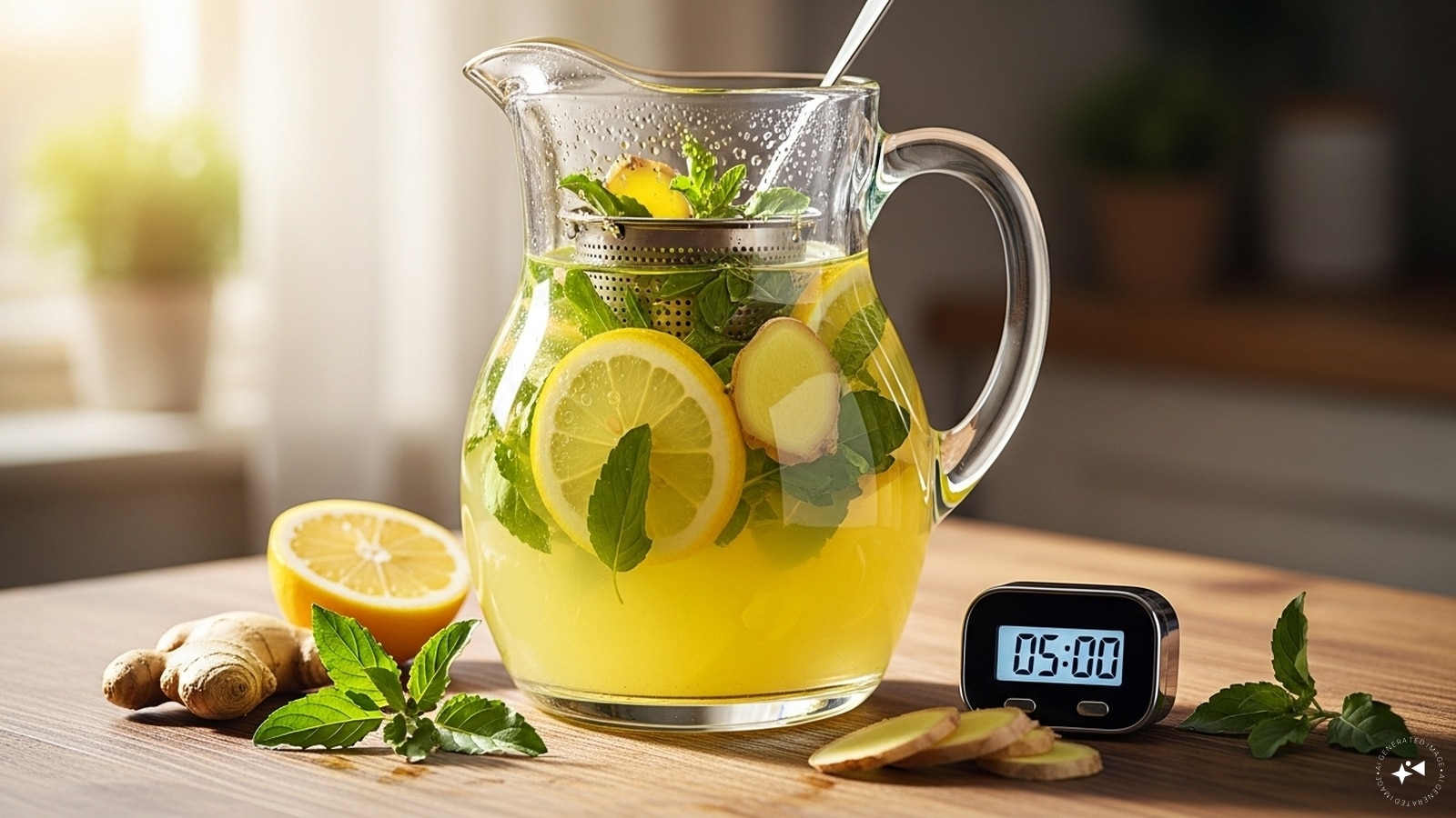 Now, let the drink infuse for 5-10 minutes.  Now, let the drink infuse for 5-10 minutes.