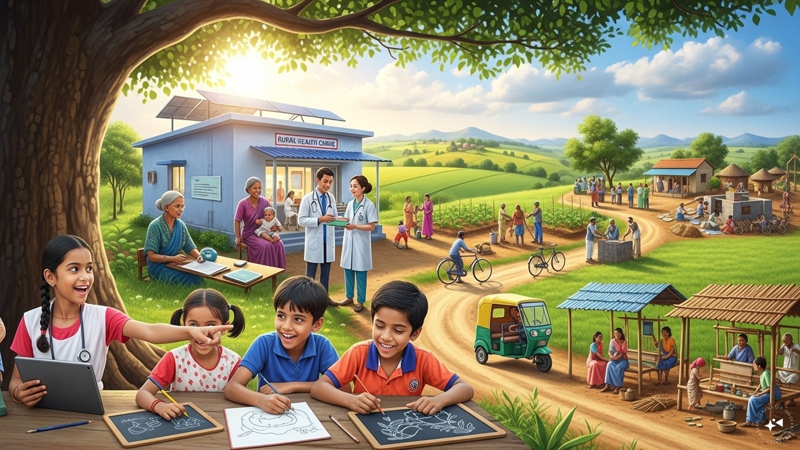 Madhya Pradesh: Growth in education, healthcare, and rural employment programs.