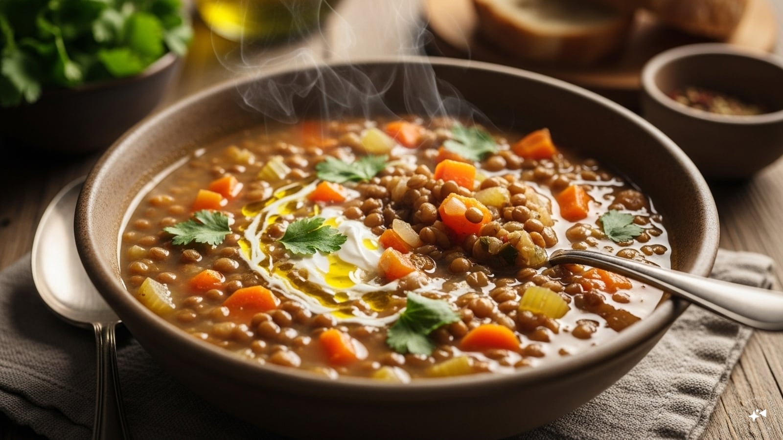 Dal Soup: Blend leftover dal with water or stock, add garlic, herbs, and give it a western-style soup twist. (AI generated image) Dal Soup: Blend leftover dal with water or stock, add garlic, herbs, and give it a western-style soup twist. (AI generated image)