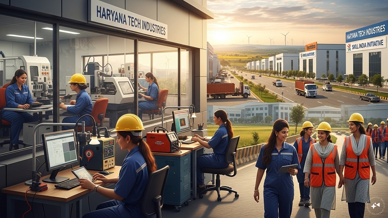 11. Haryana: Industrial corridor development and focus on women’s skilling.