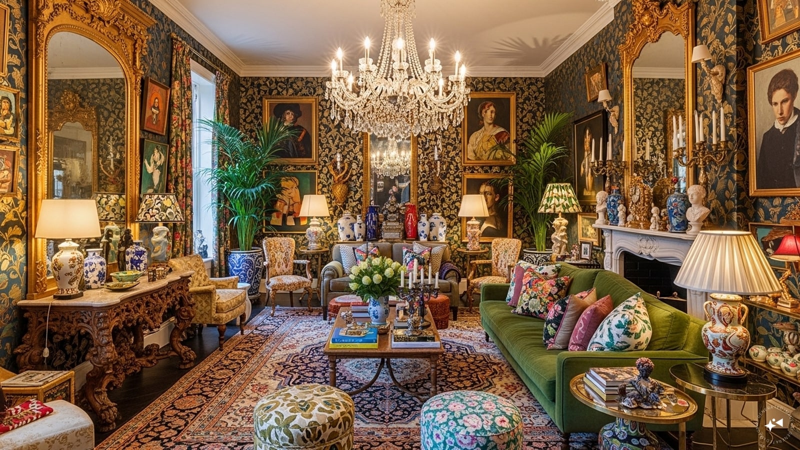 How To Master Bold Patterns, Textures, And Metals For A Maximalist Home