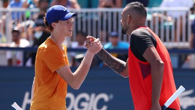 Nick Kyrgios (right) reveals he doesn't have a cordial relationship with Jannik Sinner (left)