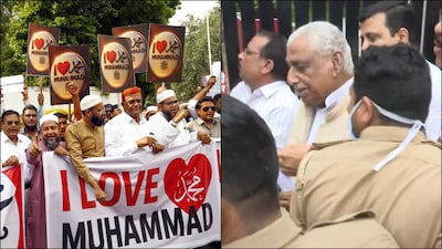 Uttar Pradesh LoP Mata Prasad Pandey was stopped from visiting Bareilly after the 'I Love Muhammad' protests. (PTI)