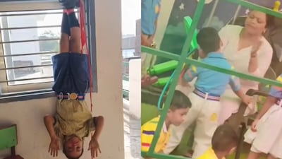 7-Year-Old Beaten, Hung Upside-Down From Window. Principal Justifies  Actions: 'I Informed The Parents' | Video | Viral News - News18