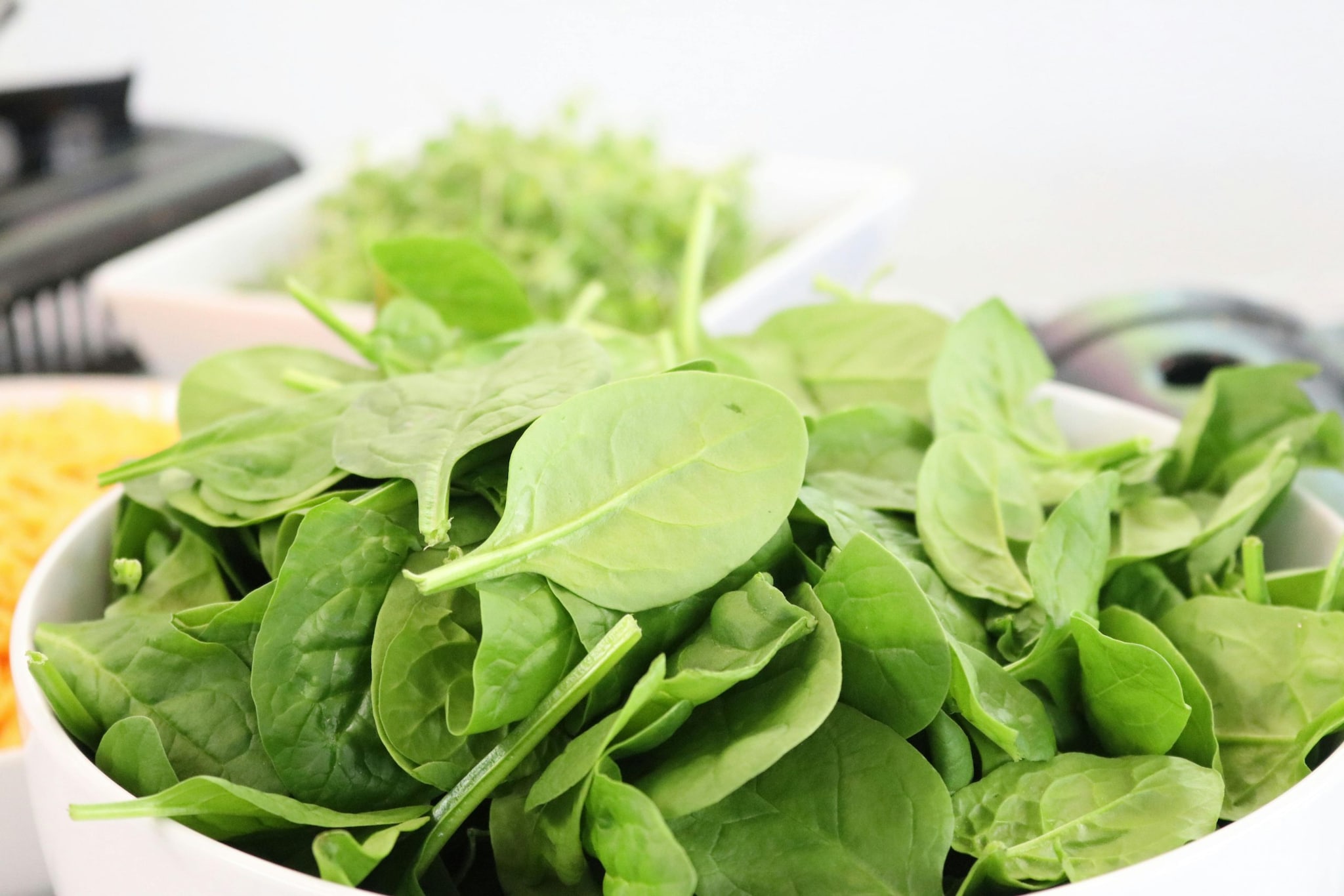Leafy Greens: Spinach, Kale etc are high in folate, magnesium, and iron. These nutrients often linked to better mental health and reduced anxiety. Leafy Greens: Spinach, Kale etc are high in folate, magnesium, and iron. These nutrients often linked to better mental health and reduced anxiety.