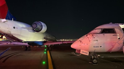 An image shared on X shows aftermath of the collision. 