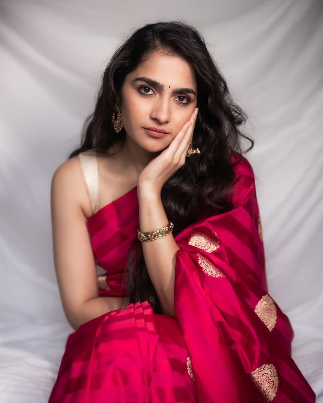 Kantara Chapter 1 Star Rukmini Vasanth's Gorgeous Saree Blouse Designs Kantara Chapter 1 Star Rukmini Vasanth's Gorgeous Saree Blouse Designs