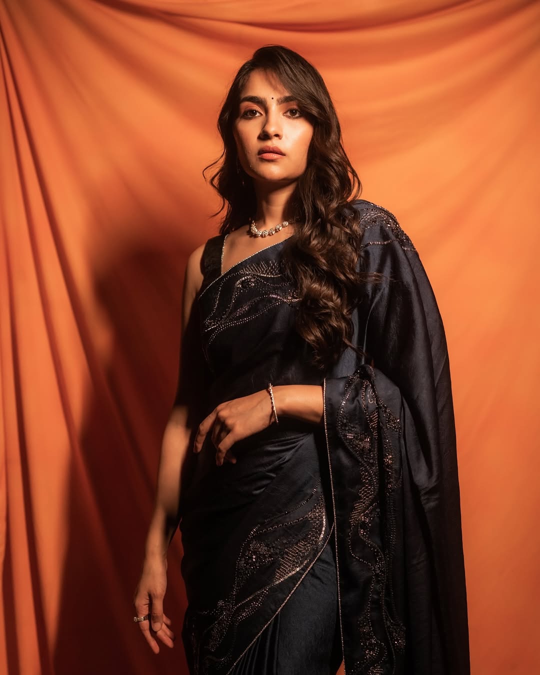 Kantara Chapter 1 Star Rukmini Vasanth's Gorgeous Saree Blouse Designs Kantara Chapter 1 Star Rukmini Vasanth's Gorgeous Saree Blouse Designs
