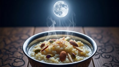 Sheer Khurma is a quintessential Eid dessert made with vermicelli, milk, dates, and nuts.