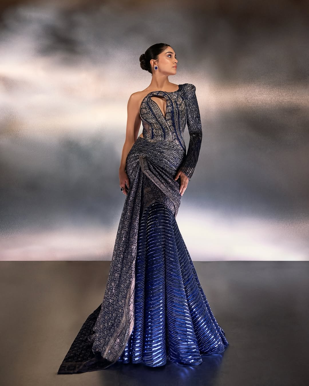 green emerald velvet dress Shop Teal Embroidered Saree Gown
