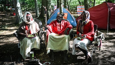 The three were initially camping on private property but were served an eviction notice in August. (AFP file photo)