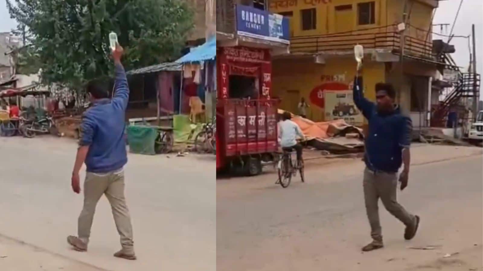 Patient Walks On Road With IV Drip In Arm In MP's Shivpuri, Video Goes Viral