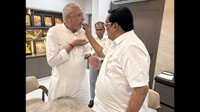 Jagdish Ishwarbhai Vishwakarma, popularly known as Jagdish Panchal (left), is the new Gujarat BJP chief. (News18)