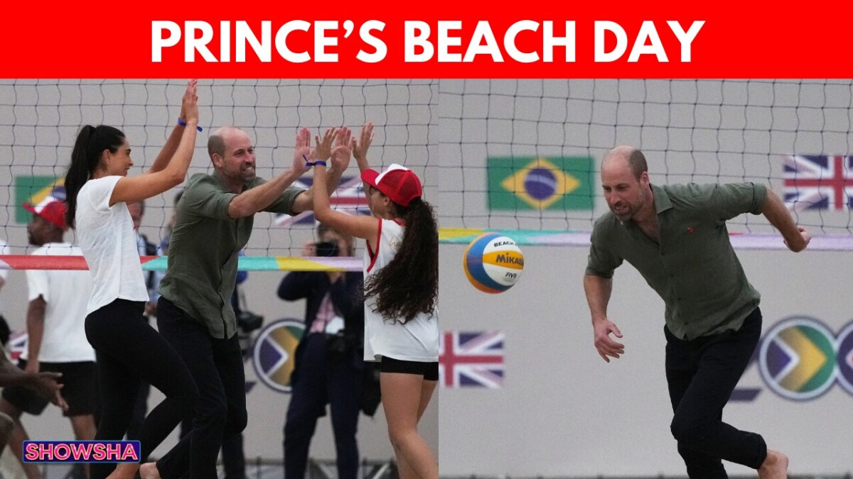 UK’s Prince William Plays Beach Volleyball On Rio de Janeiro's Iconic