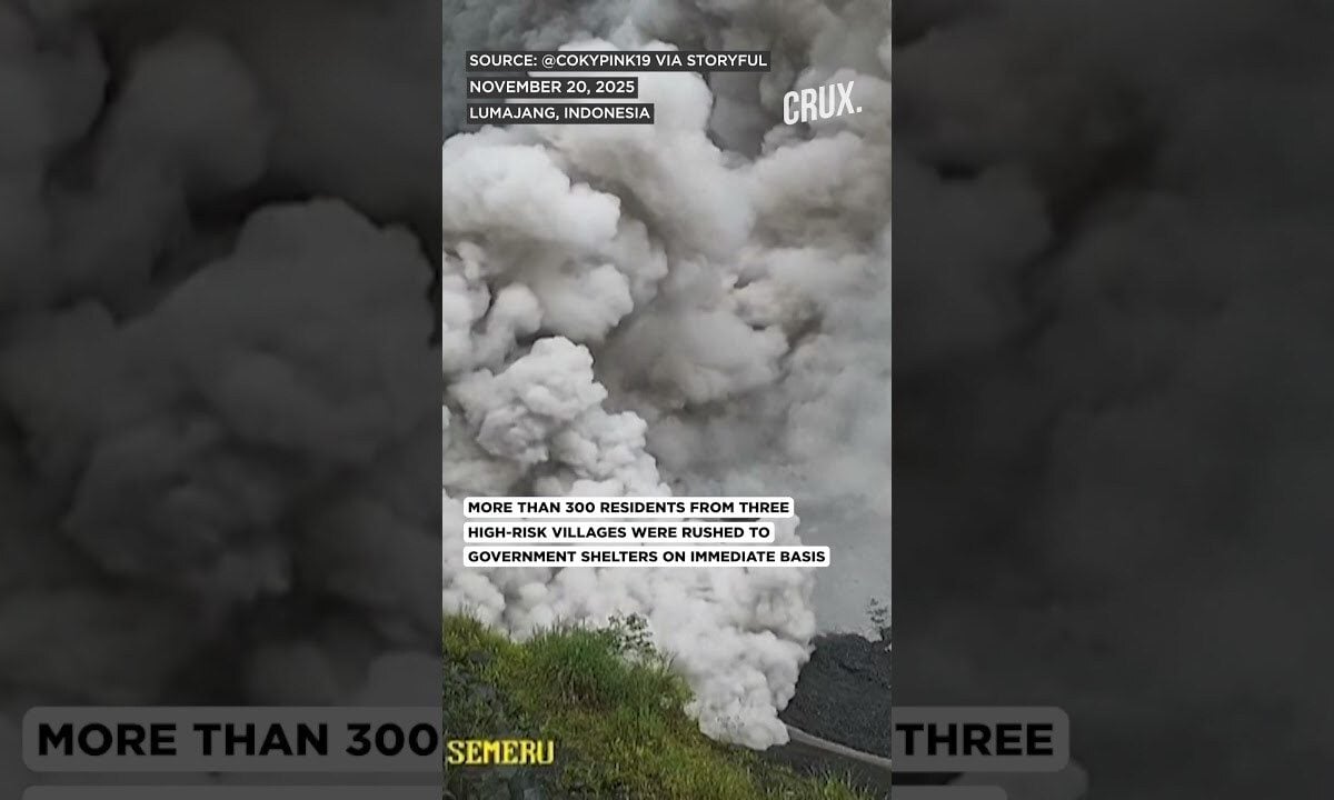 High Alert Issued As Indonesia’s Mt Semeru Erupts, Spewing Ash 2 km Into Sky