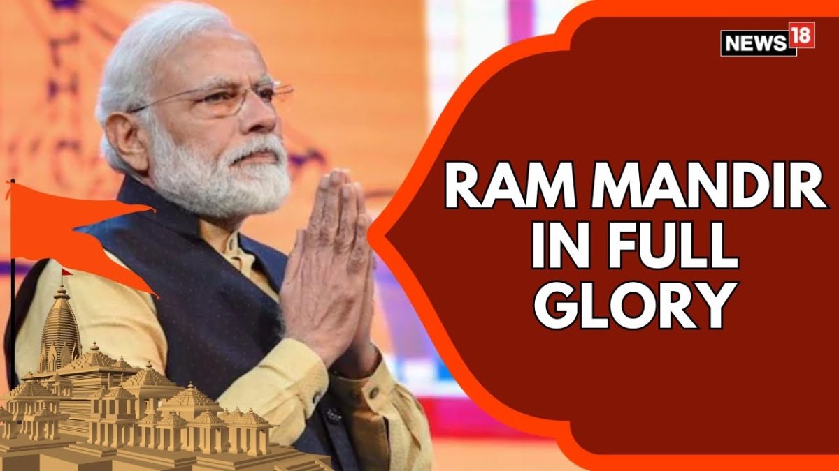Ram Mandir In Full Glory | Ayodhya Ram Temple Prepares For Grand Flag ...