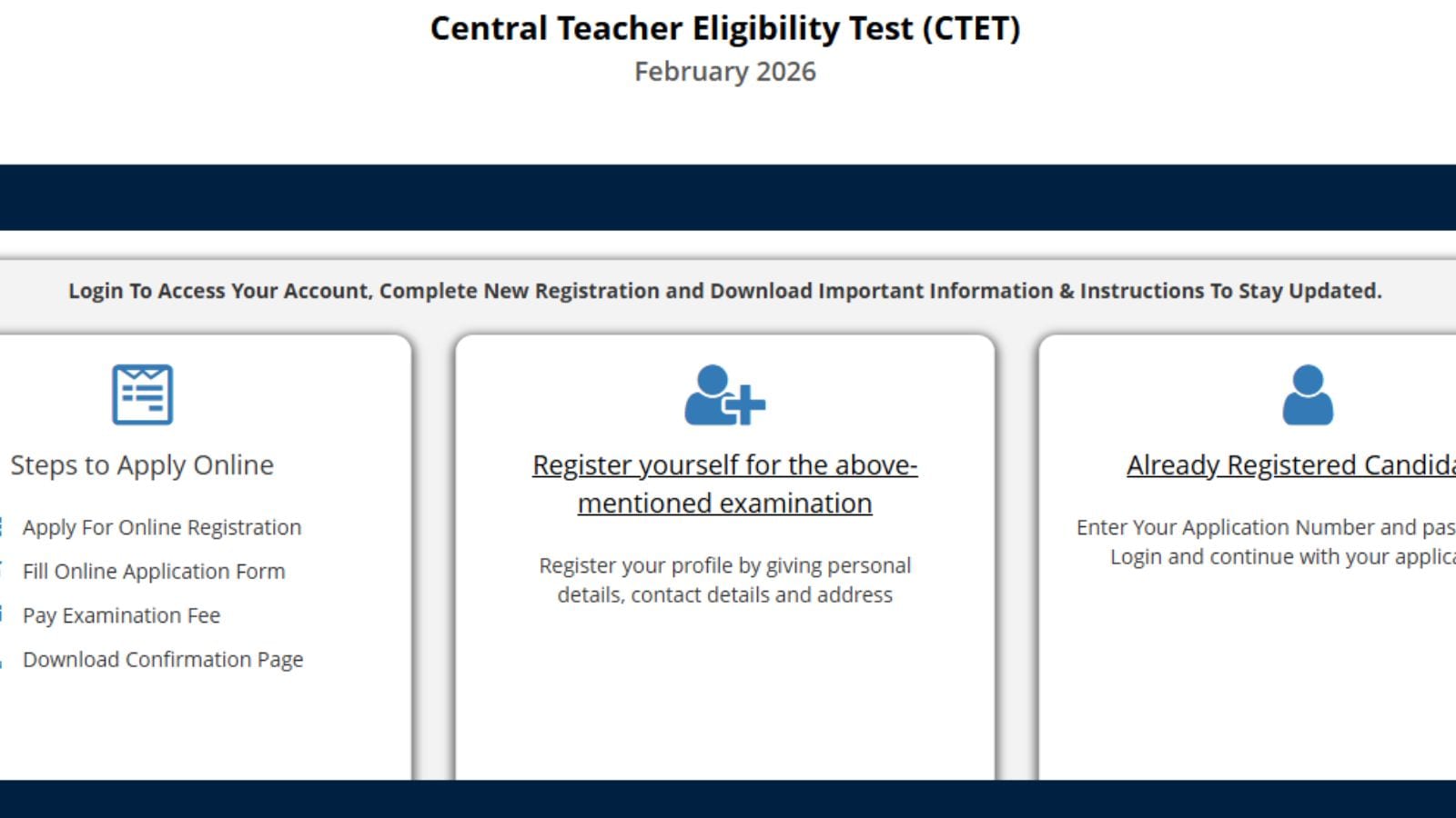 CBSE CTET 2026 Registration Begins: Check Eligibility Criteria; Steps To Apply