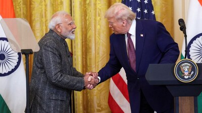 President Donald Trump (R) said the US has a great friend in PM Narendra Modi (L). (Image: AP/File)