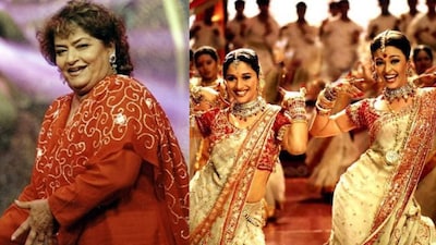 Saroj Khan Choreographed Madhuri Aishwarya s Dola Re Dola Lying On The saroj-khan-choreographed-madhuri-aishwarya-s-dola-re-dola-lying-on-the