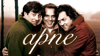 Apne starred Dharmendra, Sunny Deol and Bobby Deol.