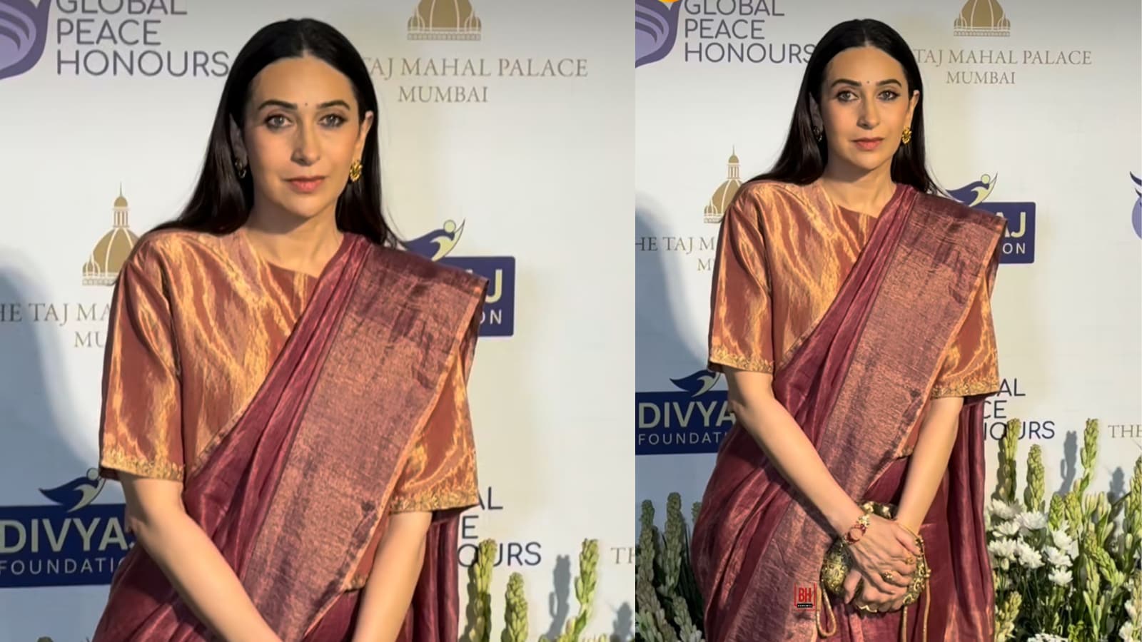 Karisma Kapoor Incendeia o Tapete Verde no Global Peace Honours 2025: Elegância Atemporal em Saree de Ouro Rosê!