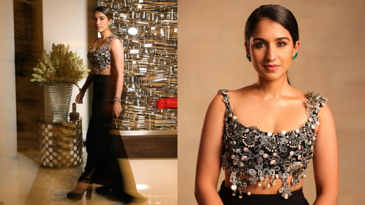 Radhika Merchant Dazzles In A Jewel-Embellished Anamika Khanna Ensemble